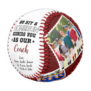 Homerun Coach Thank You Gift カスタムフォト&ネーム 野球ボール