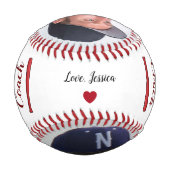 Homerun Coach Thank You Gift カスタムPhoto 野球ボール (正面)