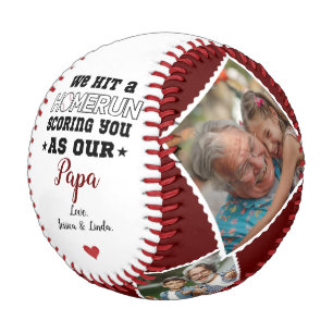 Homerun Papa父の日の写真カスタムと名前 野球ボール