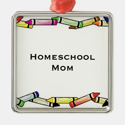 Homeschoolのお母さん メタルオーナメント (正面)