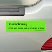 Homeschoolのバンパーステッカー-世界を引き継いで下さい バンパーステッカー (車上)