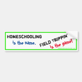 Homeschoolのバンパーステッカー-分野Trippin バンパーステッカー