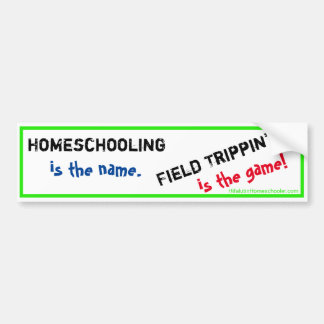 Homeschoolのバンパーステッカー-分野Trippin バンパーステッカー