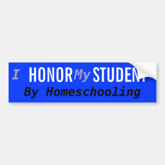 Homeschoolの名誉学生 バンパーステッカー