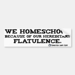 Homeschoolの鼓腸 バンパーステッカー
