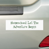HomeschoolはTheAdventureが始まるようにしました バンパーステッカー (車上)