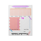 Homeschool日毎タスクのスケジュールプランナー ノートパッド (回転)