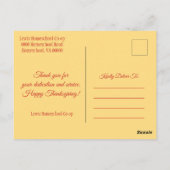 Homeschool Co opからハッピーサンクスギビング ポストカード (裏面)