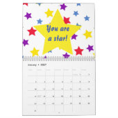 Homeschool Co op Chalkboard on Red Background カレンダー (1月 2027)