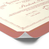 Homeschool Diploma Traditional Soft Red ポスター (角)