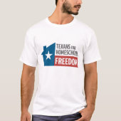 Homeschool Freedomロゴ用のTexans Tシャツ (正面)