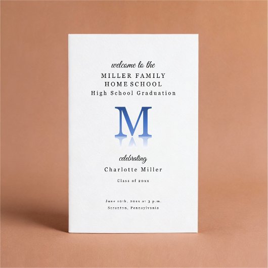 Homeschool Graduation Program Folded Pamphlet チラシ