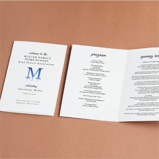 Homeschool Graduation Program Folded Pamphlet チラシ