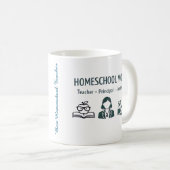 Homeschool Mom's Personalized Mug コーヒーマグカップ (正面右)