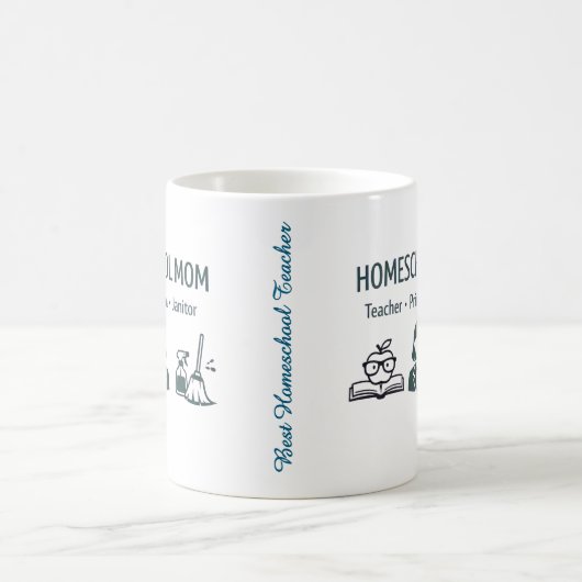 Homeschool Mom's Personalized Mug コーヒーマグカップ (中央)