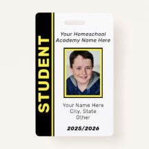 Homeschool Student ID Badge