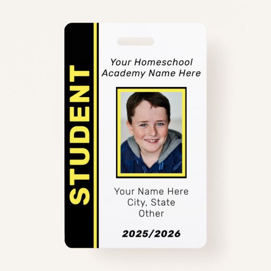 Homeschool Student ID Badge バッジ (正面)