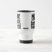 Homeschool Teacher Black Minimalist Text トラベルマグ (中央)