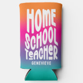 Homeschool Teacher Colorful Ombre スリム缶クーラー (正面)