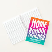 Homeschool Teacher Colorful Ombre ノートブック (内部)