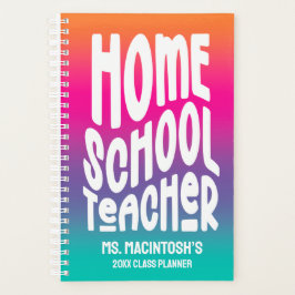 Homeschool Teacher Colorful Ombre プランナー手帳
