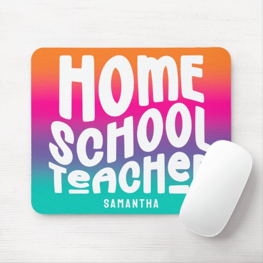 Homeschool Teacher Colorful Ombre マウスパッド (マウス)