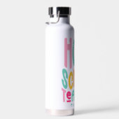 Homeschool Teacher Colorful Text ウォーターボトル (右面)