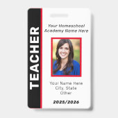 Homeschool Teacher ID Badge バッジ (正面)