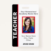 Homeschool Teacher ID Badge バッジ (正面)