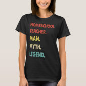 Homeschool Teacher Man Myth Legend  1 Tシャツ (正面)