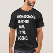 Homeschool Teacher Man Myth Legend Tシャツ (正面)