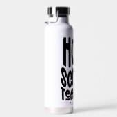 Homeschool Teacher Minimalist Typography ウォーターボトル (右面)