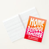 Homeschool Teacher Orange Red Ombre ノートブック (内部)