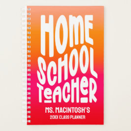 Homeschool Teacher Orange Red Ombre プランナー手帳