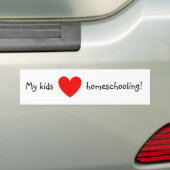 homeschooling私の子供愛! バンパーステッカー (車上)