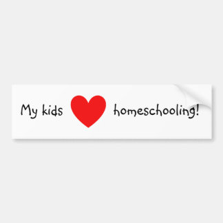 homeschooling私の子供愛! バンパーステッカー