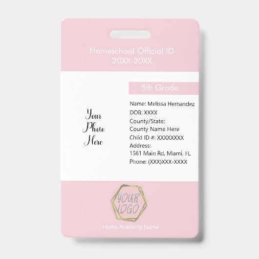 Homeschooling Unschooling Private Studentロゴ バッジ (正面)