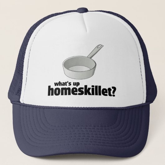 Homeskilletの上に何がありますか。 !     トラック運転手の帽子 キャップ (正面)