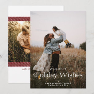 Homest Holiday Wishesフォトモダンホリデーカード シーズンカード