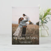 Homest Holiday Wishes モダン Holiday Photo Card シーズンカード (スタンド正面)
