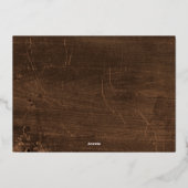 Homest Wishesの金ゴールド素朴スクリプト写真 箔シーズンカード (裏面)