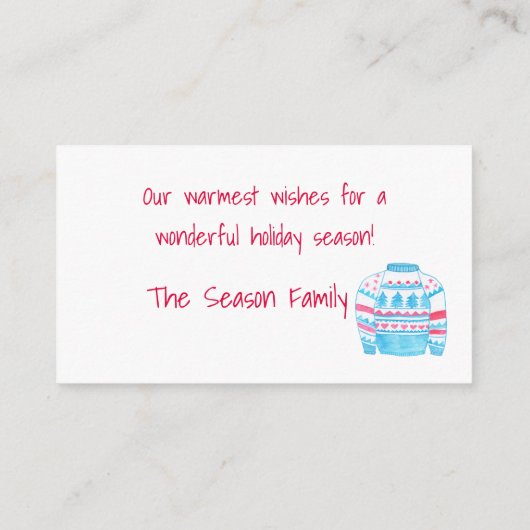 Homest Wishesカスタマイズ可能なフォトカード エンクロージャーカード (裏面)