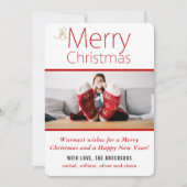 Homest Wishesクリスマスフォト シーズンカード (正面)