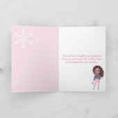 Homest Wishesパリエッフェルタワーピンククリスマス シーズンカード (内部)