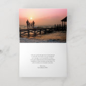 Homest Wishesビーチ写真モダンクリスマス 箔シーズンカード (内側レイダウン)