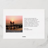 Homest Wishesビーチ写真モダンクリスマス 箔シーズンカード (裏面)