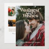 Homest Wishesフルページフォトホリデーカード シーズンカード (正面/裏面)