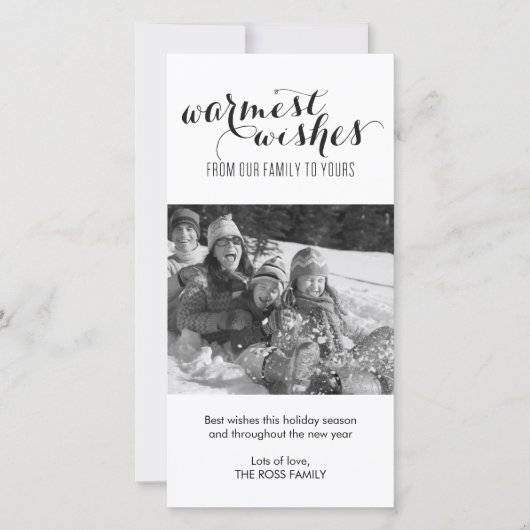 Homest Wishesホリデーフォトカード シーズンカード (正面)