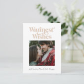 Homest Wishesホリデーモダンフォトポストカード ポストカード (スタンド正面)