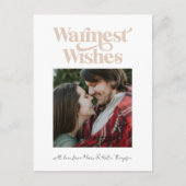 Homest Wishesホリデーモダンフォトポストカード ポストカード (正面)